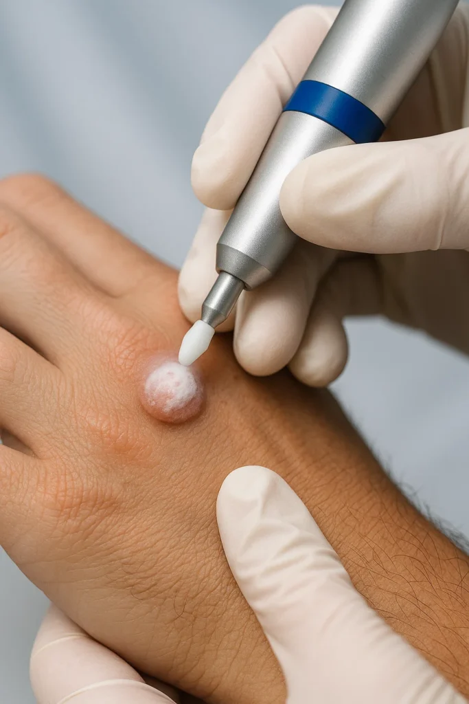 example of wart removal Bury using cryopen