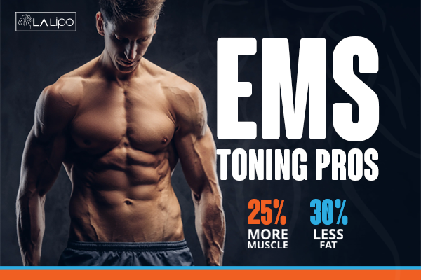 Image of man with sculpted stomach showing the fat loss and muscle gain of LA-EMS Body Sculpting Treatment Bury
