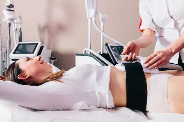 woman having body sculpting to help improve her body image and her mental health Bury